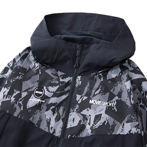 Subaru Толстовка с полной молнией HEAT NAVI с принтом по всей поверхности и логотипом на рукаве (черный) FHDS22005101 - Фото 3