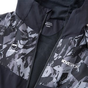 Subaru Толстовка с полной молнией HEAT NAVI с принтом по всей поверхности и логотипом на рукаве (черный) FHDS22005101