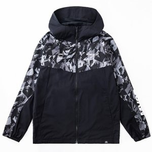 Subaru Толстовка с полной молнией HEAT NAVI с принтом по всей поверхности и логотипом на рукаве (черный) FHDS22005101