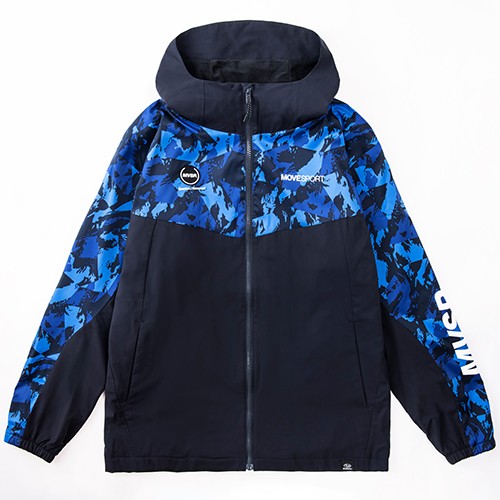 Subaru Толстовка с полной молнией HEAT NAVI с принтом по всей поверхности и логотипом на рукаве (темно-синий) FHDS22005201 - Фото 1