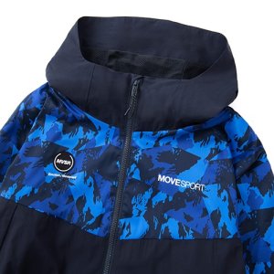 Subaru Толстовка с полной молнией HEAT NAVI с принтом по всей поверхности и логотипом на рукаве (темно-синий) FHDS22005201