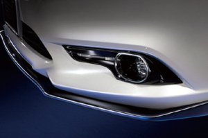 STI Передний нижний спойлер полуматовый чёрный (типы А-С) SG517AL000