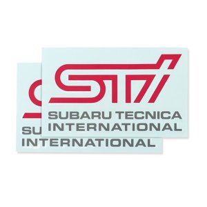 Наклейка STI B (Вишнёво-красная)