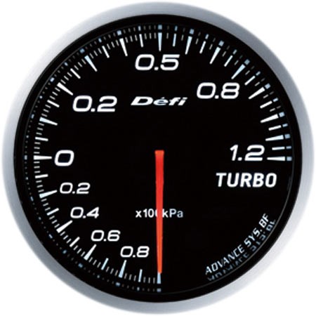 DEFI Defi-Link Meter ADVANCE BF（アドバンスビーエフ） ターボ計 Max120kPaモデル（表示範囲：-100kPa～+120kPa） Φ60 ホワイト DF10001 - 写真 1