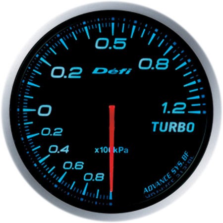 DEFI Defi-Link Meter ADVANCE BF（アドバンスビーエフ） ターボ計 Max120kPaモデル（表示範囲：-100kPa～+120kPa） Φ60 ブルー DF10003 - 写真 1