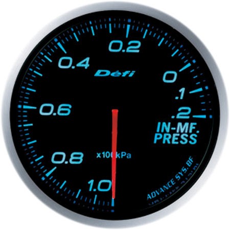 DEFI Defi-Link Meter ADVANCE BF（アドバンスビーエフ） インマニ計（表示範囲：-100kPa～+20kPa） Φ60 ブルー DF10103 - 写真 1