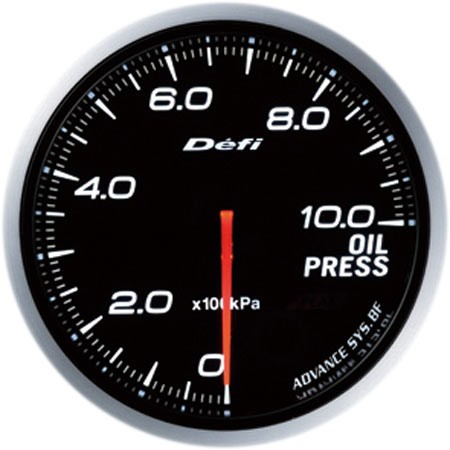 DEFI Defi-Link Meter ADVANCE BF（アドバンスビーエフ） 油圧計（表示範囲：0kPa～1000kPa） Φ60 ホワイト DF10201 - 写真 1