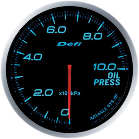 DEFI Defi-Link Meter ADVANCE BF（アドバンスビーエフ） 油圧計（表示範囲：0kPa～1000kPa） Φ60 ブルー DF10203 - 写真 1