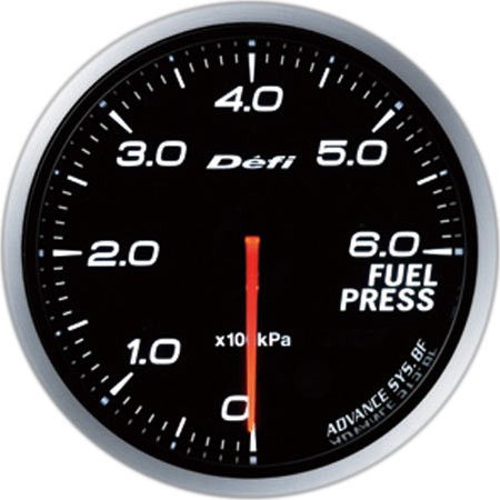 DEFI Defi-Link Meter ADVANCE BF（アドバンスビーエフ） 燃圧計（表示範囲：0kPa～600kPa） Φ60 ホワイト DF10301 - 写真 1