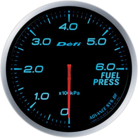 DEFI Defi-Link Meter ADVANCE BF（アドバンスビーエフ） 燃圧計（表示範囲：0kPa～600kPa） Φ60 ブルー DF10303 - 写真 1