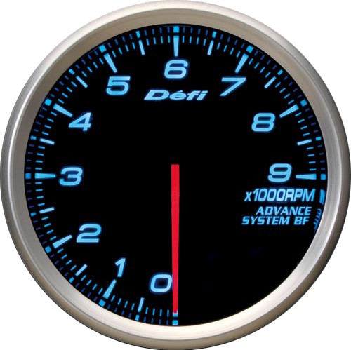 DEFI Medidor Defi-Link ADVANCE BF (Advance BF) Tacómetro Φ80 (rango de visualización: 0 RPM a 9000 RPM) Φ80 Azul DF10903 - Foto 1