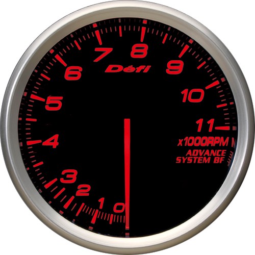 DEFI Defi-Link Meter ADVANCE BF（アドバンスビーエフ） Φ80 тахометр（диапазон отображения: 0 об/мин – 11000 об/мин） Φ80 янтарно-красный DF11002 - Фото 1
