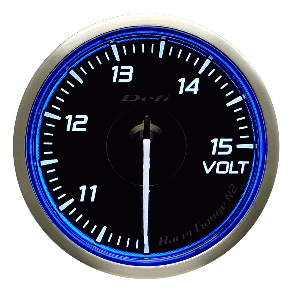 DEFI Racer Gauge N2 レーサーゲージエヌツー 電圧計 DF17101 - 写真 1