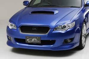 K2GEAR Wagon/Sedan Front Lip Spoiler — Black Gelcoat for Subaru Legacy BL5
