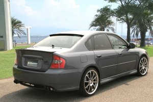 K2GEAR セダン用 ルーフエンドフィニッシャーFRP 黒ゲルコート仕上げ(Subaru Legacy BL5用)