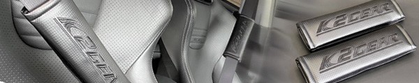 K2GEARロゴ入りシートベルトカバー 2個セット — 写真 2
