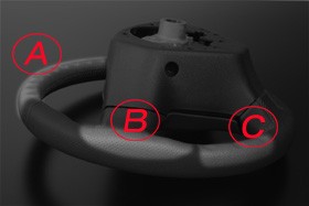 K2GEAR REIZ Sports Steering 355 ナッパレザー（Subaru Forester SH5用） — 写真 6