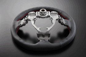 K2GEAR REIZ Sports Steering 360G イタリアンレザー（Subaru Forester SJ5用） — 写真 3