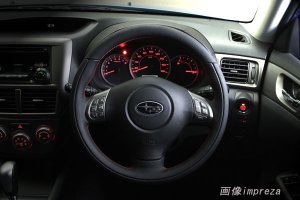K2GEAR REIZ Sports Steering 355 ナッパレザー（Subaru Forester SH5用） — 写真 5