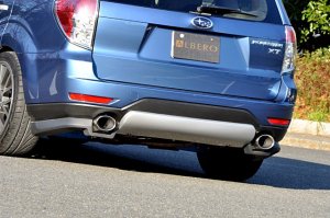 LIBERAL Rear Lower Spoiler — 3-piece Set — Carbon finish (clear-coated)※ for Subaru Forester SH5