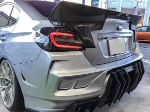LIBERAL Ducktail Wing Spoiler (3-piece) — Carbon (clear-coated) for Subaru WRX STI VAB-A