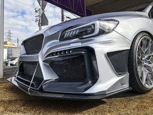 LIBERAL Dedicated Front Splitter — Carbon (clear-coated) for Subaru WRX STI VAB-A