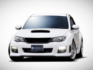 LIBERAL Rear Diffuser (For early and later models) — Carbon (clear-coated) for Subaru Impreza WRX STI GRF