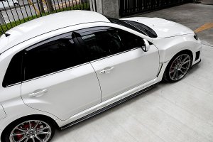LIBERAL Side Lower Spoilers — Carbon (clear-coated) for Subaru Impreza WRX STI GV