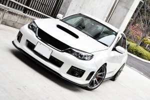 LIBERAL Front Lip Spoiler — Carbon (clear-coated) for Subaru Impreza WRX STI GV