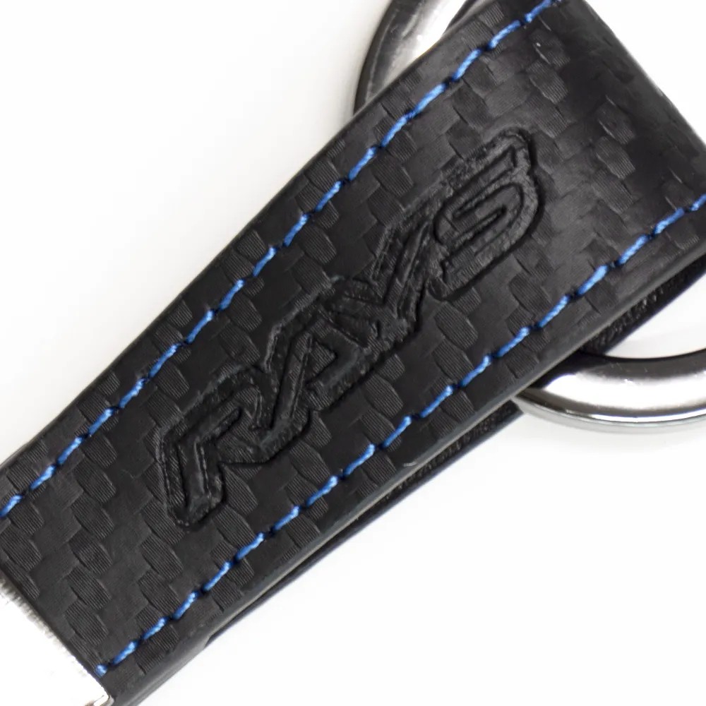 RAYS Carbon Leather Keychain OEM 7409CARBONKEY — Photo 2
