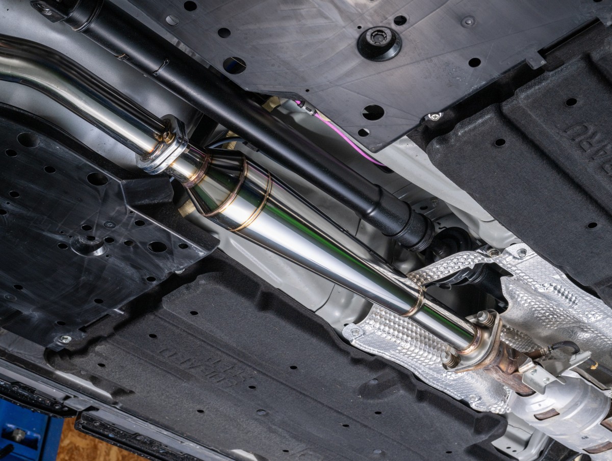 SYMS EXチャンバーリヤマフラー＆ガーニッシュセット OEM Y0800SL011（Subaru Forester SL5用） — 写真 2