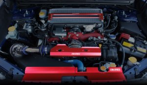 ZERO/SPORTS ベルトプロテクター レッド OEM 0199050（Subaru WRX STI VAB-A用） — 2