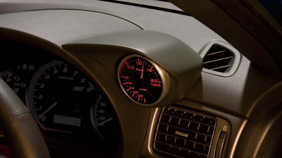 ZERO/SPORTS ฝาครอบเกจเดี่ยว รุ่นสีเทาด้าน OEM 0930015 สำหรับ Subaru Forester SH5 — รูปภาพ 2