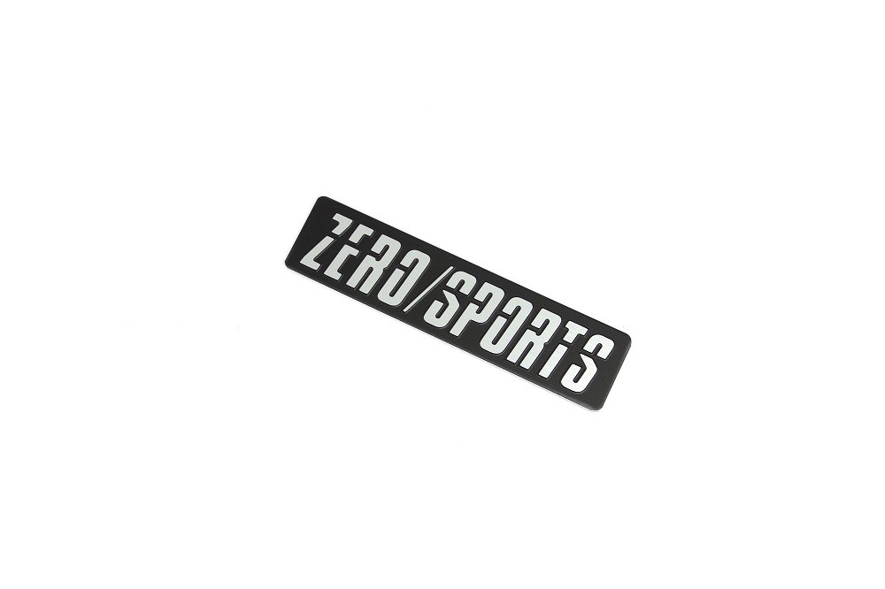 ZERO/SPORTS Small Aluminum Emblem (82 mm Wide × 20 mm High), Block Letter Adhesive Type OEM 1454017 — Photo 2