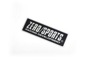 ZERO/SPORTS アルミプレートエンブレム(幅105mmx縦35mm) カラー/シルバー&ブラック OEM 1454018